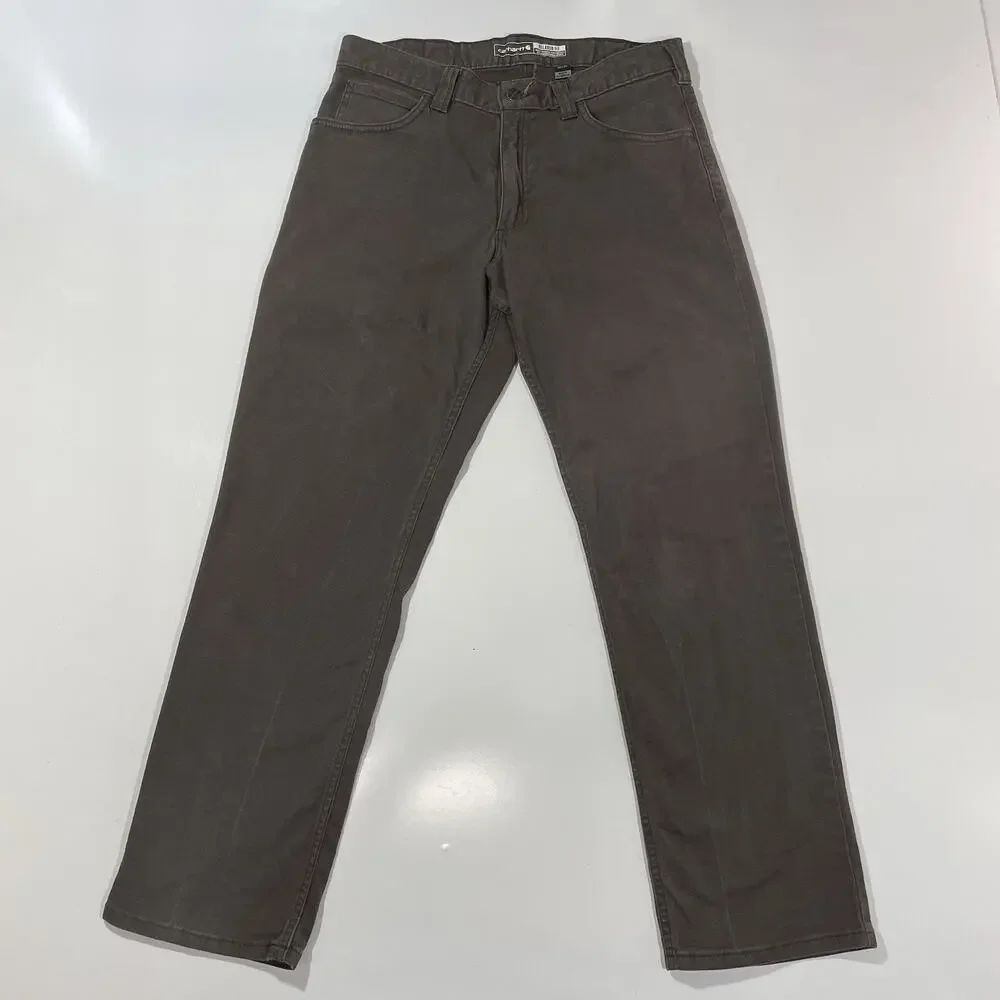 Carhartt Men’s Relaxed Fit Carpenter Casual Work Pants Brown Utility 32x30